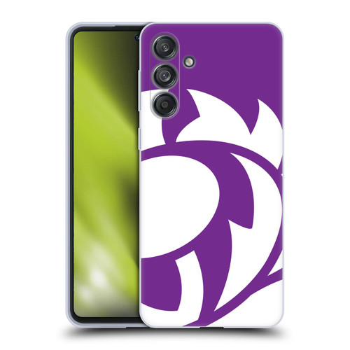 Scotland Rugby Oversized Thistle Purple Heather Soft Gel Case for Samsung Galaxy M55 5G
