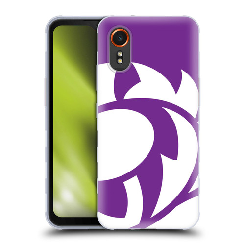 Scotland Rugby Oversized Thistle Purple Heather Soft Gel Case for Samsung Galaxy Xcover7 5G