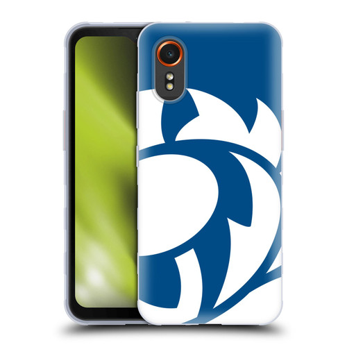 Scotland Rugby Oversized Thistle Saltire Blue Soft Gel Case for Samsung Galaxy Xcover7 5G