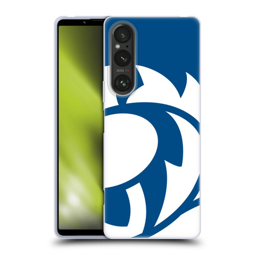 Scotland Rugby Oversized Thistle Saltire Blue Soft Gel Case for Sony Xperia 1 V 5G