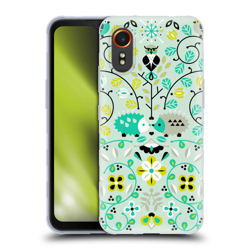Cat Coquillette Animals Hedgehogs Symmetry Soft Gel Case for Samsung Galaxy Xcover7 5G