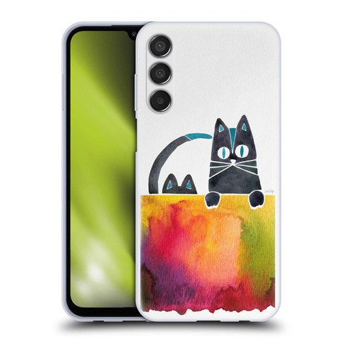 Cat Coquillette Animals 2 Cats Soft Gel Case for Samsung Galaxy M15/F15 5G