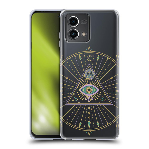 Cat Coquillette Evil Eye Purple Green Mandala Soft Gel Case for Motorola Moto G Stylus 5G 2023