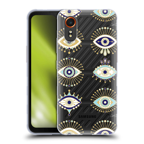 Cat Coquillette Evil Eye Blue Gold Soft Gel Case for Samsung Galaxy Xcover7 5G