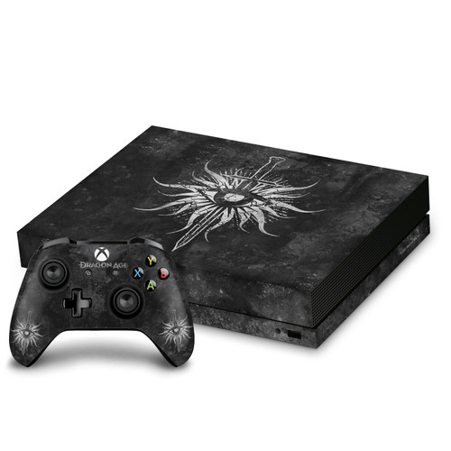 EA Bioware Dragon Age Heraldry Inquisition Distressed Vinyl Sticker Skin Decal Cover for Microsoft Xbox One X Bundle