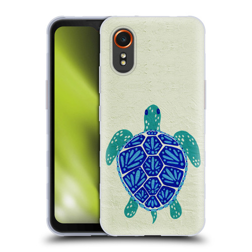 Cat Coquillette Sea Turtle Blue Soft Gel Case for Samsung Galaxy Xcover7 5G