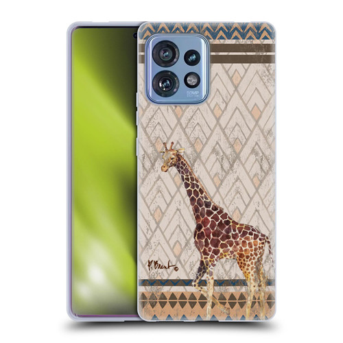 Paul Brent Animals Tribal Giraffe Soft Gel Case for Motorola Moto Edge 40 Pro