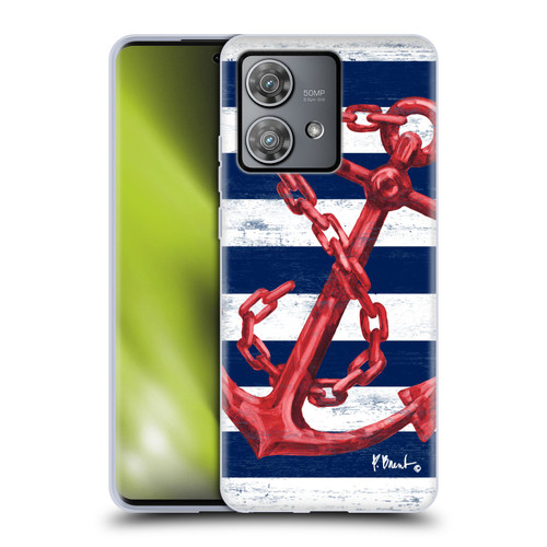 Paul Brent Nautical Westerly Anchor Red Soft Gel Case for Motorola Edge 40 Neo 5G