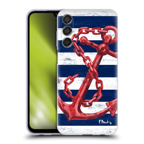Paul Brent Nautical Westerly Anchor Red Soft Gel Case for Samsung Galaxy M15/F15 5G