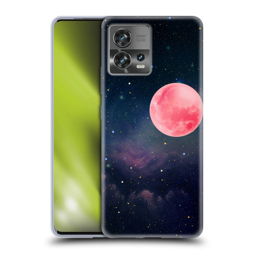 Cosmo18 Space Pink Moon Soft Gel Case for Motorola Moto Edge 30 Fusion