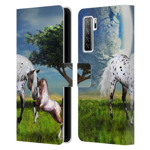 Simone Gatterwe Horses Love Forever Leather Book Wallet Case Cover For Huawei Nova 7 SE/P40 Lite 5G