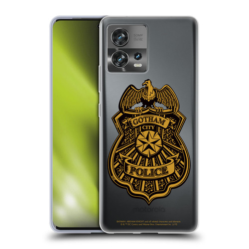 Batman Arkham Knight Graphics Gotham City Police Badge Soft Gel Case for Motorola Moto Edge 30 Fusion