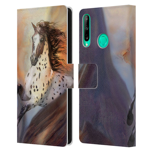 Simone Gatterwe Horses Wild 2 Leather Book Wallet Case Cover For Huawei P40 lite E