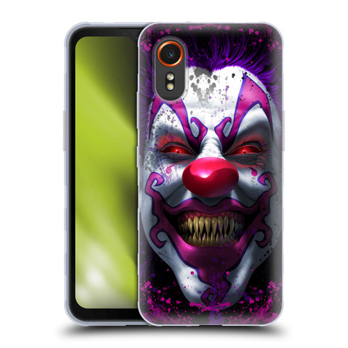 Tom Wood Horror Keep Smiling Clown Soft Gel Case for Samsung Galaxy Xcover7 5G