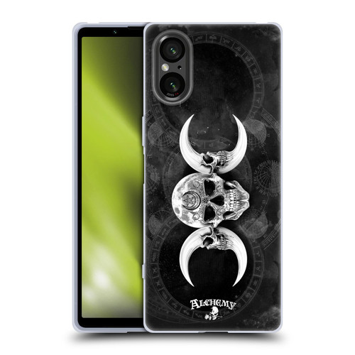 Alchemy Gothic Skull Dark Goddess Moon Soft Gel Case for Sony Xperia 5 V 5G
