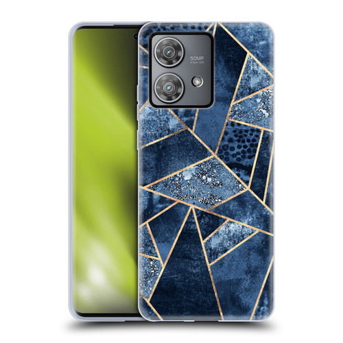 Elisabeth Fredriksson Stone Collection Blue Soft Gel Case for Motorola Edge 40 Neo 5G