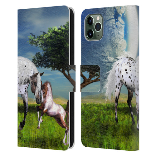 Simone Gatterwe Horses Love Forever Leather Book Wallet Case Cover For Apple iPhone 11 Pro Max