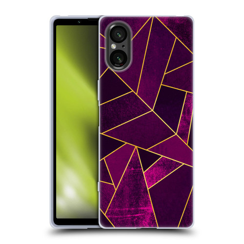 Elisabeth Fredriksson Stone Collection Purple Soft Gel Case for Sony Xperia 5 V 5G