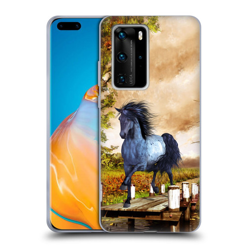 Simone Gatterwe Horses On The Lake Soft Gel Case for Huawei P40 Pro / P40 Pro Plus 5G