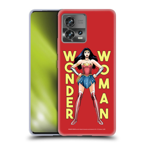 Wonder Woman DC Comics Character Art Stand Soft Gel Case for Motorola Moto Edge 30 Fusion