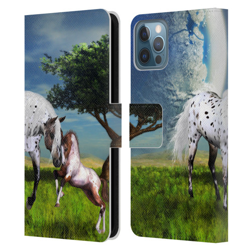 Simone Gatterwe Horses Love Forever Leather Book Wallet Case Cover For Apple iPhone 12 / iPhone 12 Pro