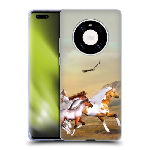 Simone Gatterwe Horses Wild Herd Soft Gel Case for Huawei Mate 40 Pro 5G