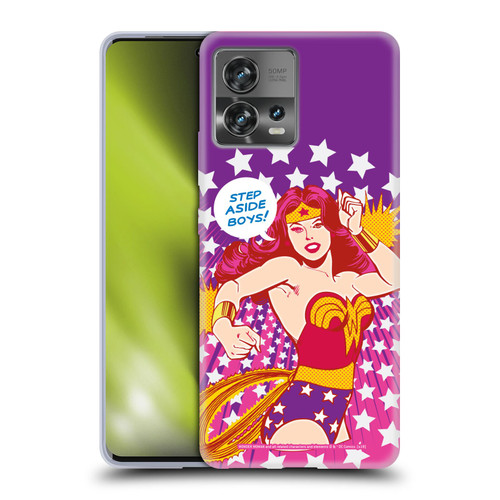 Wonder Woman DC Comics Vintage Art Step Aside Soft Gel Case for Motorola Moto Edge 30 Fusion