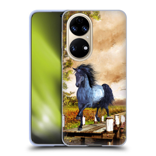 Simone Gatterwe Horses On The Lake Soft Gel Case for Huawei P50