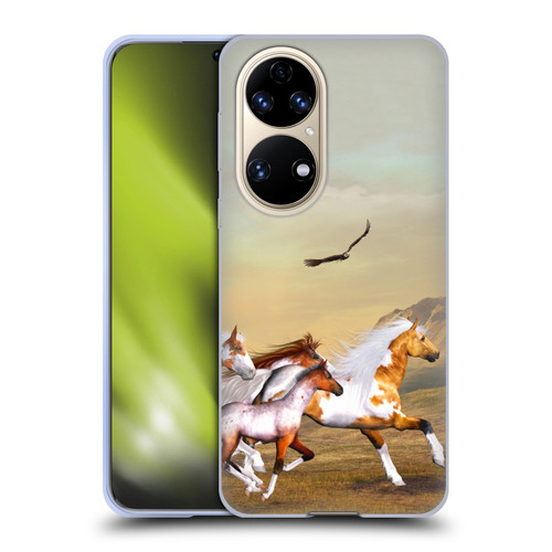 Simone Gatterwe Horses Wild Herd Soft Gel Case for Huawei P50