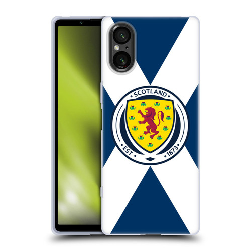 Scotland National Football Team Logo 2 Scotland Flag Soft Gel Case for Sony Xperia 5 V 5G