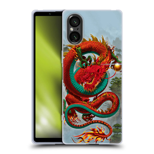Vincent Hie Graphics Good Fortune Dragon Soft Gel Case for Sony Xperia 5 V 5G