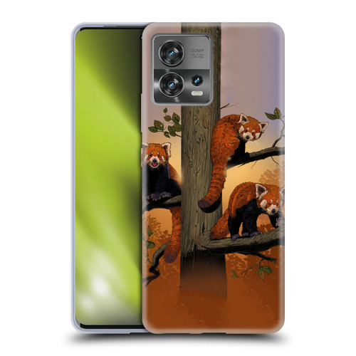 Vincent Hie Key Art Red Pandas Soft Gel Case for Motorola Moto Edge 30 Fusion