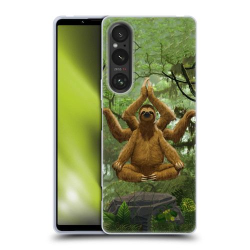 Vincent Hie Key Art Zen Sloth Soft Gel Case for Sony Xperia 1 V 5G