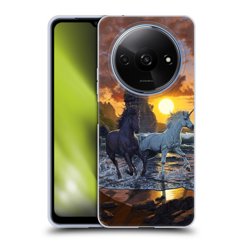 Vincent Hie Key Art Unicorns On The Beach Soft Gel Case for Xiaomi Redmi A3