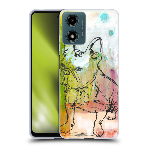 Wyanne Animals French Bulldog Sketch Soft Gel Case for Motorola Moto G04/G04s/G24 4G