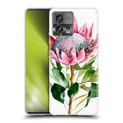 Mai Autumn Floral Blooms Protea Soft Gel Case for Motorola Moto Edge 30 Fusion