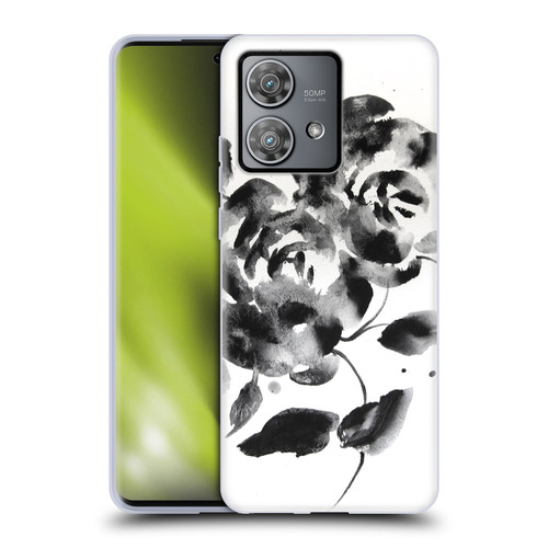 Mai Autumn Floral Blooms Black Beauty Soft Gel Case for Motorola Edge 40 Neo 5G