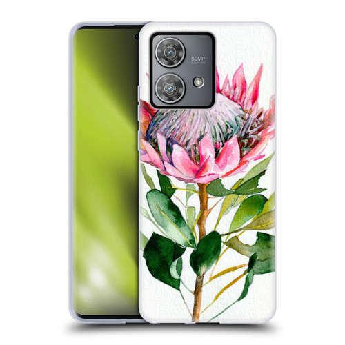 Mai Autumn Floral Blooms Protea Soft Gel Case for Motorola Edge 40 Neo 5G