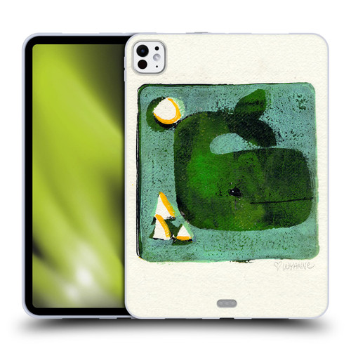 Wyanne Animals 2 Green Whale Monoprint Soft Gel Case for Apple iPad Pro 11 M4 2024