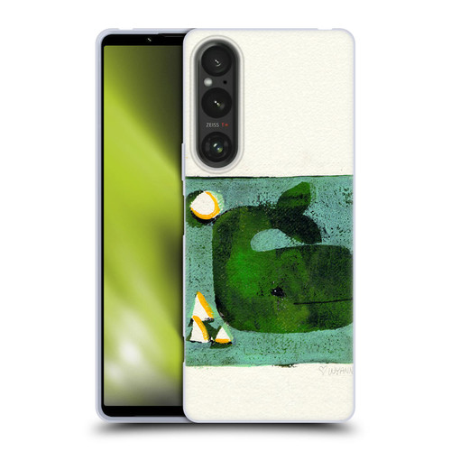 Wyanne Animals 2 Green Whale Monoprint Soft Gel Case for Sony Xperia 1 V 5G