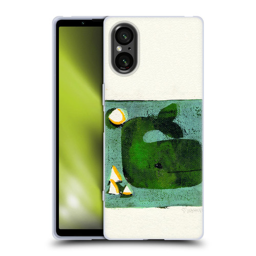 Wyanne Animals 2 Green Whale Monoprint Soft Gel Case for Sony Xperia 5 V 5G