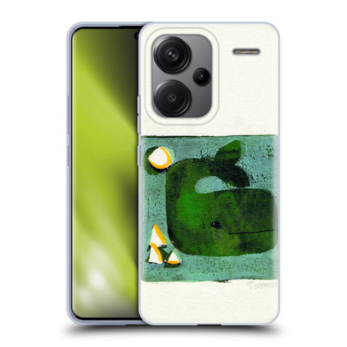 Wyanne Animals 2 Green Whale Monoprint Soft Gel Case for Xiaomi Redmi Note 13 Pro Plus 5G