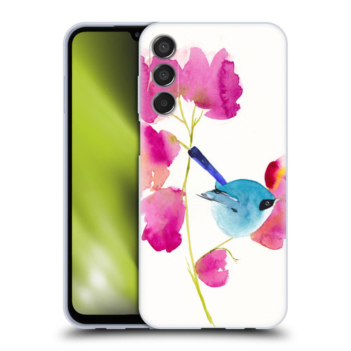 Mai Autumn Floral Blooms Blue Bird Soft Gel Case for Samsung Galaxy M15/F15 5G