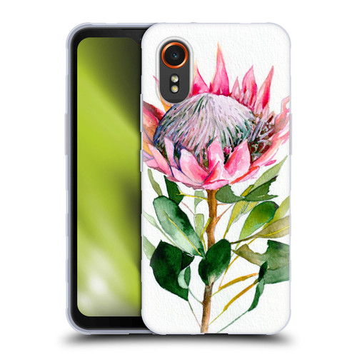 Mai Autumn Floral Blooms Protea Soft Gel Case for Samsung Galaxy Xcover7 5G