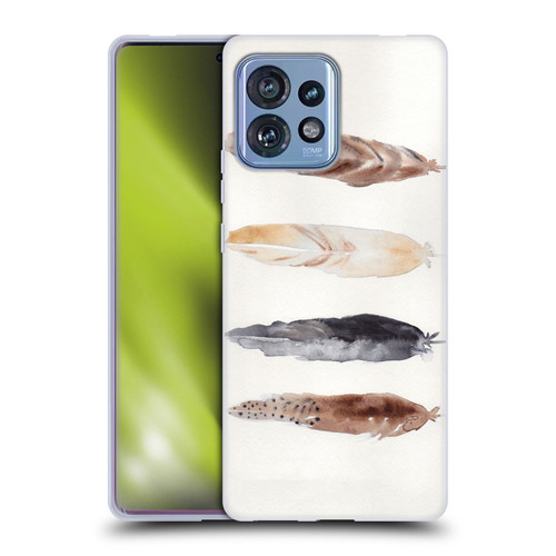 Mai Autumn Feathers Pattern Soft Gel Case for Motorola Moto Edge 40 Pro