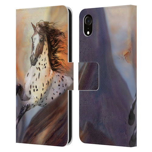 Simone Gatterwe Horses Wild 2 Leather Book Wallet Case Cover For Apple iPhone XR