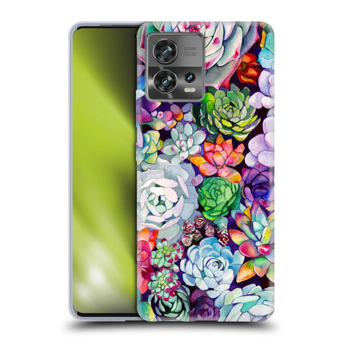 Mai Autumn Floral Garden Succulent Soft Gel Case for Motorola Moto Edge 30 Fusion
