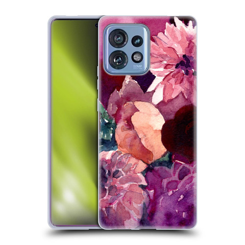 Mai Autumn Floral Garden Dahlias Soft Gel Case for Motorola Moto Edge 40 Pro