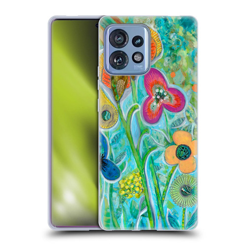 Wyanne Nature Garden Wildflowers Soft Gel Case for Motorola Moto Edge 40 Pro