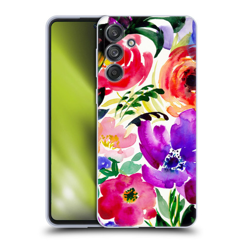 Mai Autumn Floral Garden Bloom Soft Gel Case for Samsung Galaxy M55 5G